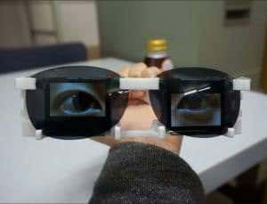 Goggle-eyed glasses swap your lying eyes for fake ones