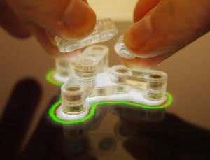 Magnetic bricks beam 3D objects into your screen