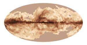 Swirly dusty universe is preview of big bang wave map