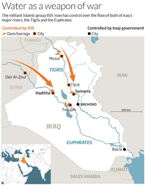 Extremists in Iraq now control the country's rivers