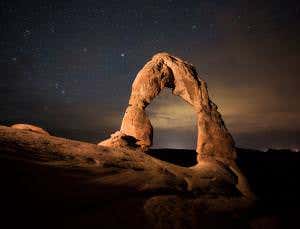 Vast rock arches sculpt themselves out of sand