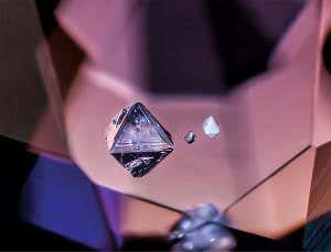 A perfect negative crystal floating in space