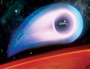 Magnetic bubble may give space probes a soft landing