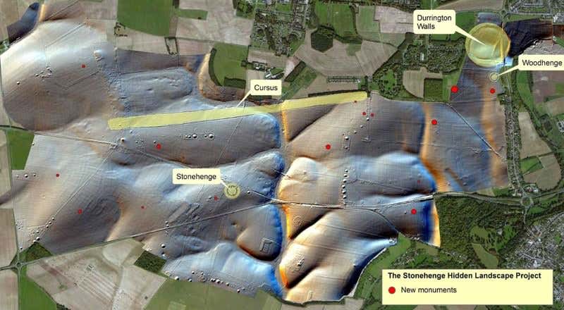 Stonehenge surrounded by mysterious buried monuments