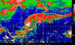 Look into the eye of typhoon Vongfong as it nears land