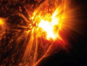 Massive flares erupt from largest sunspot in 25 years