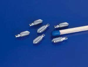 Vanishing bone anchors look like tiny grenades