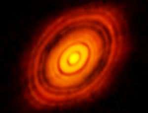 First action shot of planet birth around a young star