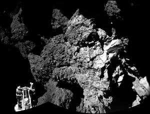 Philae drills comet, but may not survive the night