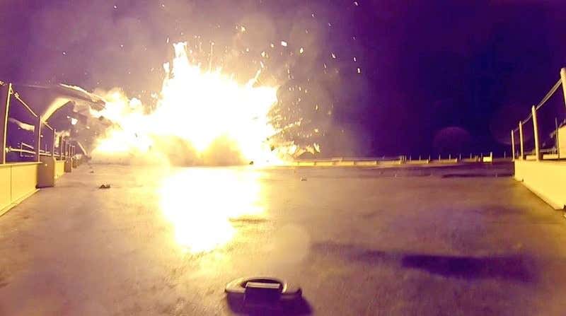The moment the SpaceX rocket crash-landed on a boat