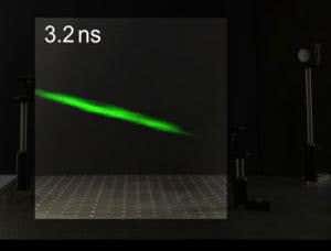 Laser flight path caught on camera for the first time