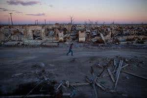 A drowned town has resurfaced – population one