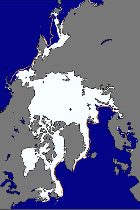 Arctic winter sea ice shrinks to record low