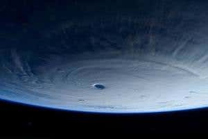 Super-typhoon Maysak looks tranquil from space