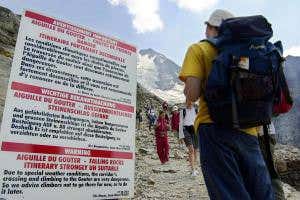 Climate change may be triggering rain of rocks in French Alps