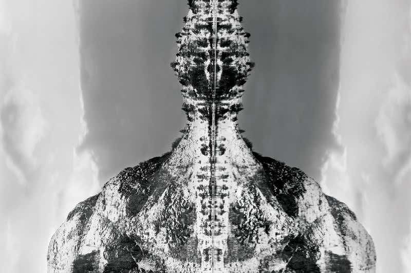 A mountain reflected in a lake