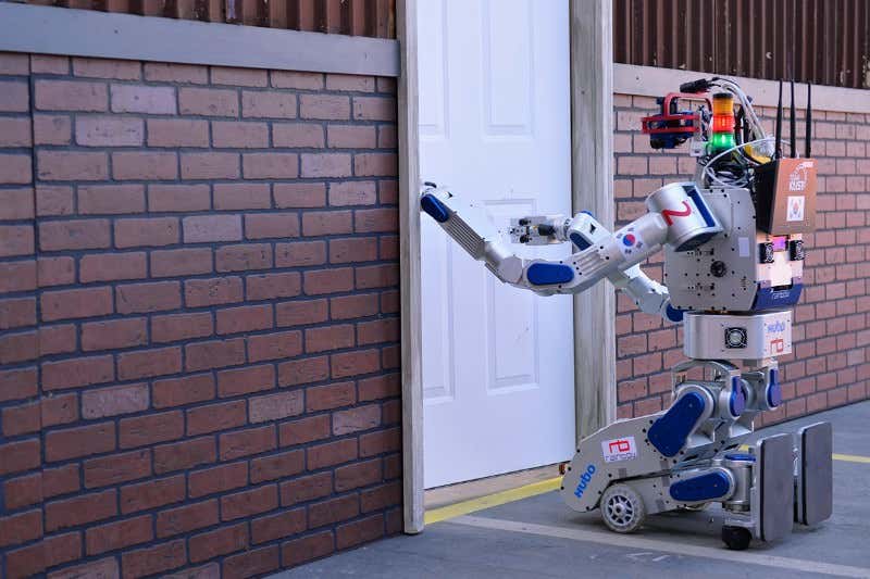 Thrills and spills as world's best robots take each other on