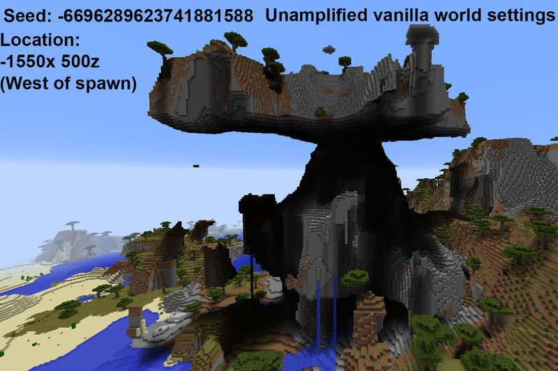 Wanderers hunt for unusual landscape features in Minecraft
