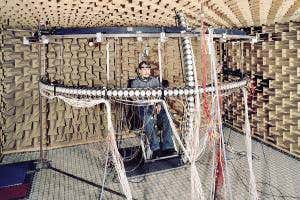 Retro-style photos of weird experiments put humans centre stage