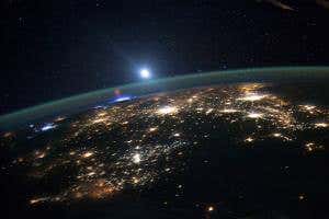 International Space Station snaps red sprite above a US storm