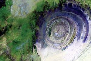 The Sahara desert has a giant eye and it's staring out to space