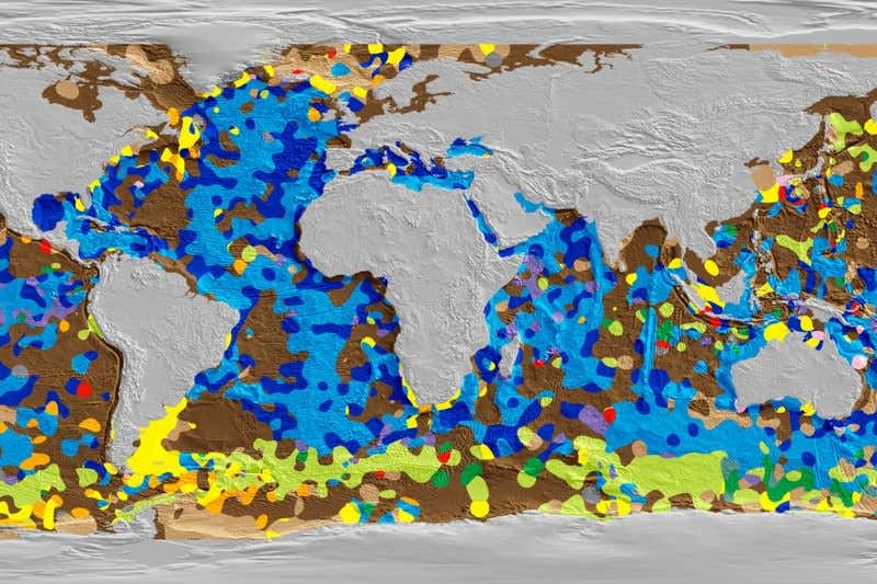 First digital map of ocean sediments reveals weaker carbon sink