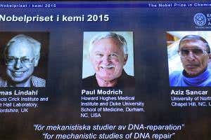 Chemistry Nobel shared for discovery of how DNA repairs itself