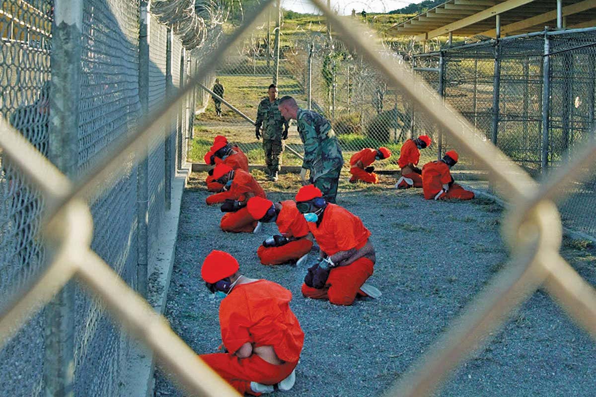 Guantanamo Bay, Cuba, where detainees are "quarantined"