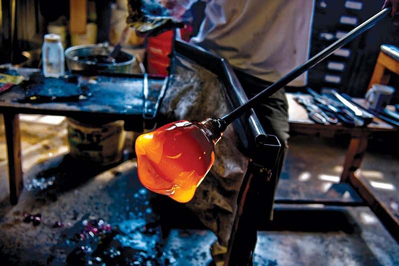 Stargazing through the bottom of a glass