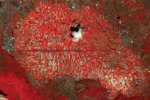 Italy's fertile Fucino valley, imaged from space