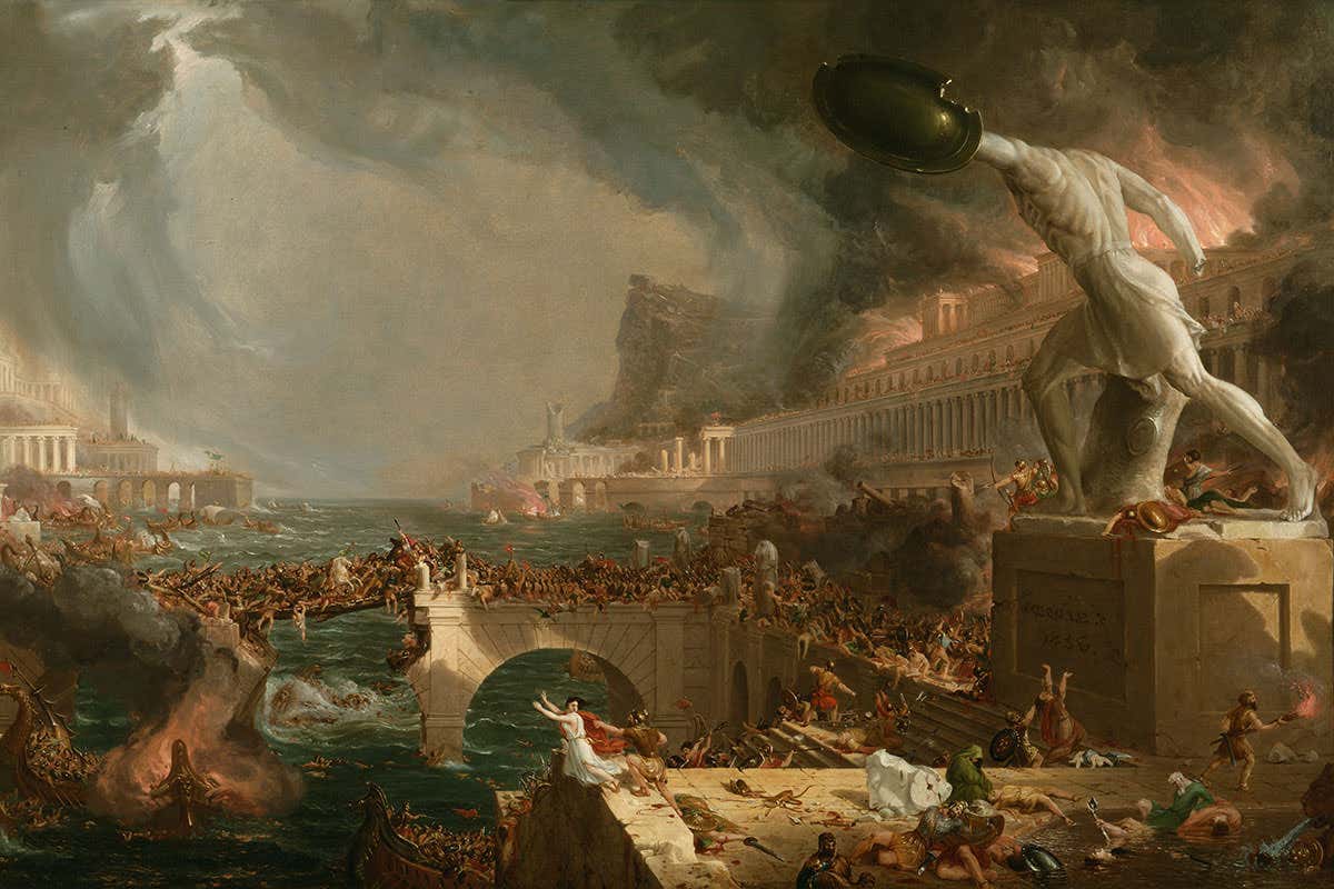 The Course of Empire: The Destruction (1836) by Thomas Cole