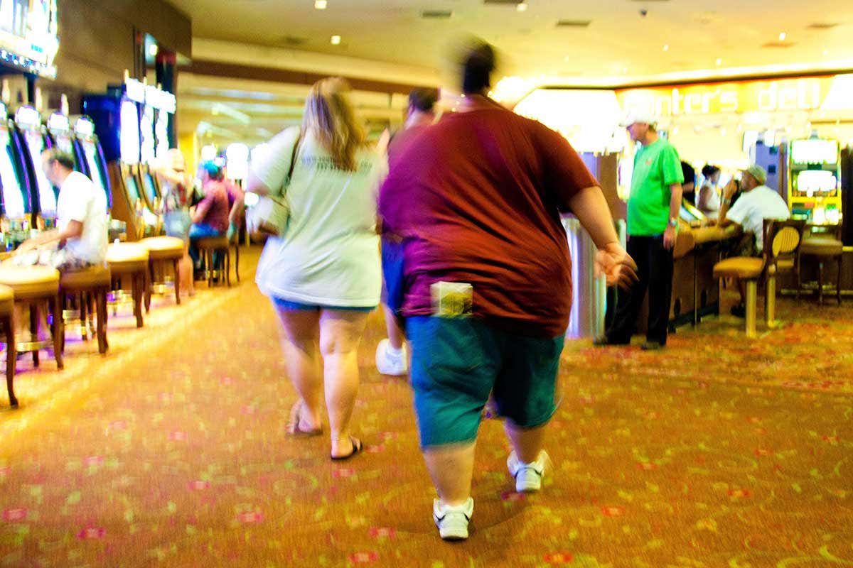 Two people with obesity