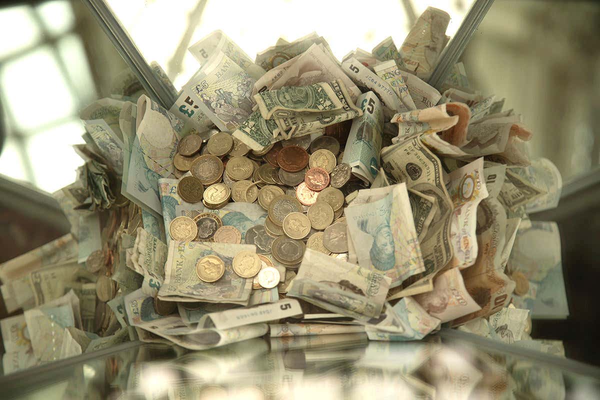 Donations in collection box