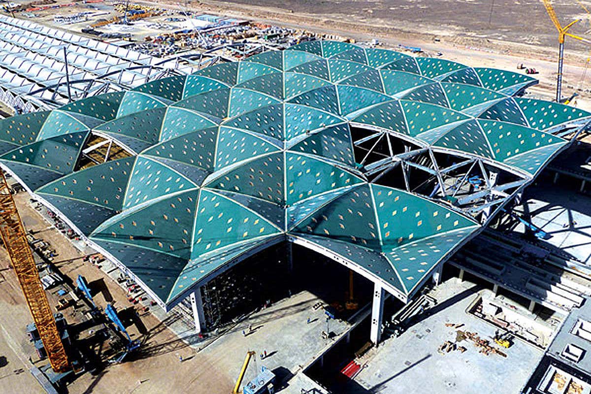 Medina station roof, made of compositie panels