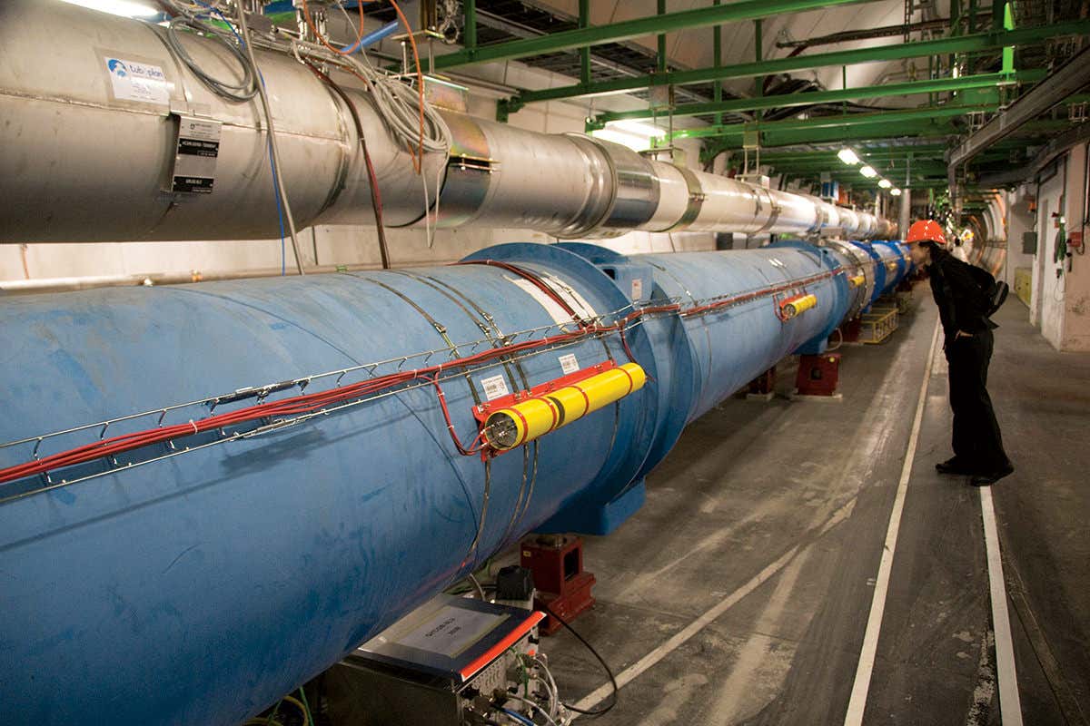 Particle beam line at CERN