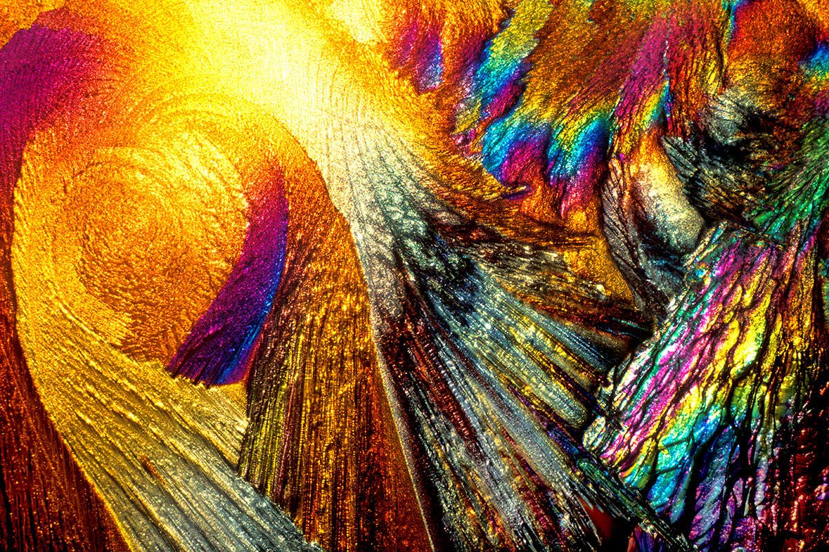 Abstract picture of ice crystals