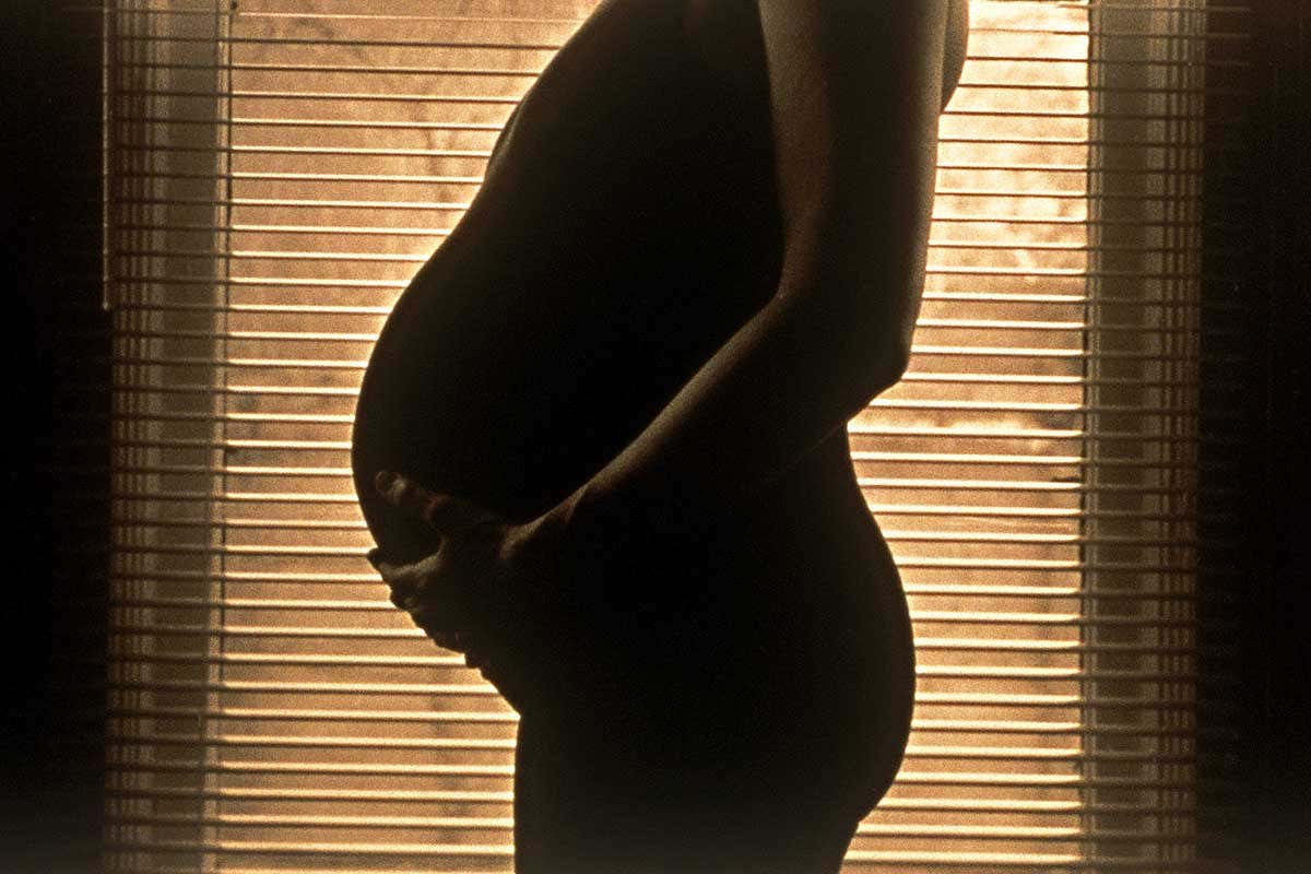 A very pregnant lady