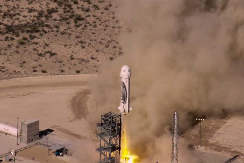 Same Blue Origin rocket reaches space and lands for third time