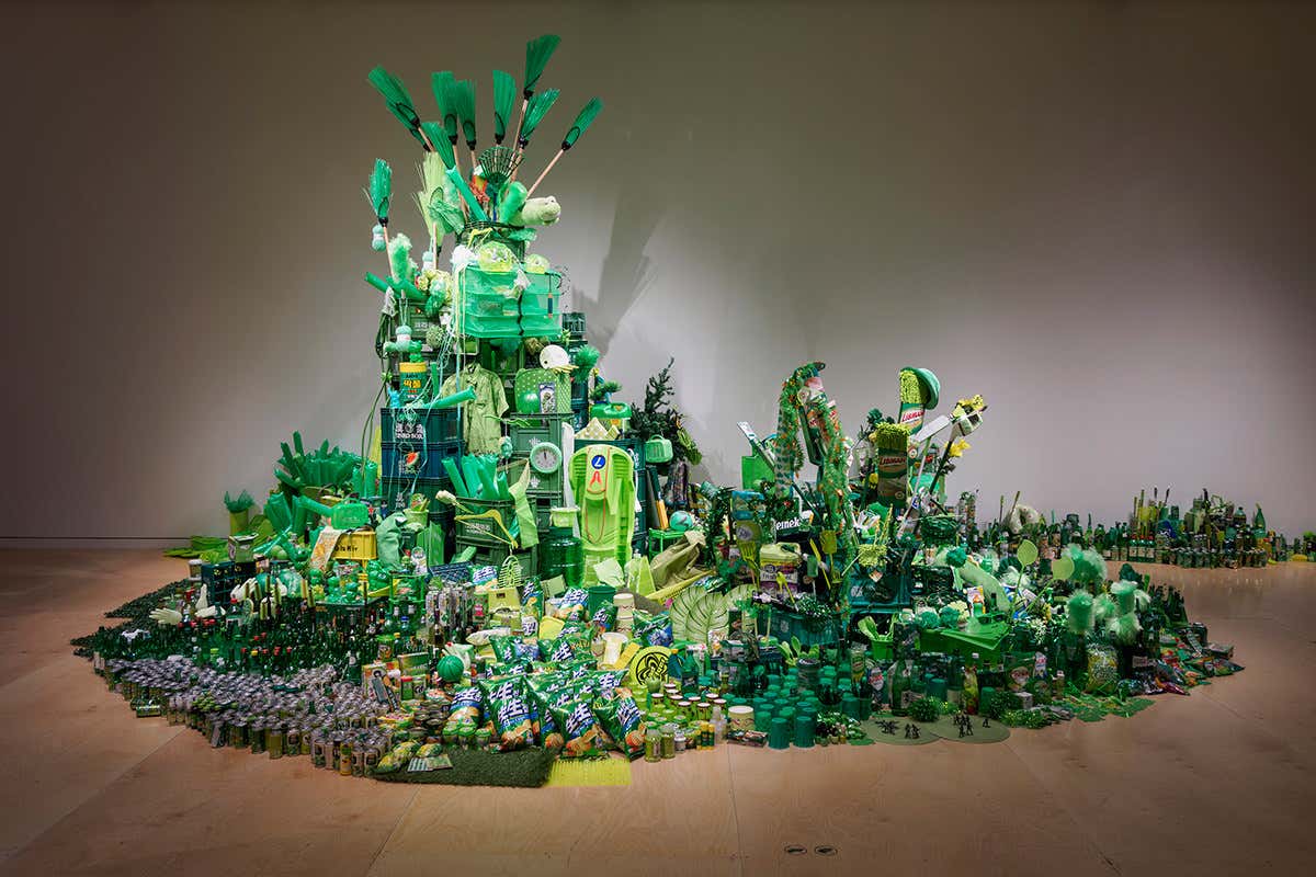 Super-Natural, by Han Seok Hyun, is made of green recycling but looks grand from a distance