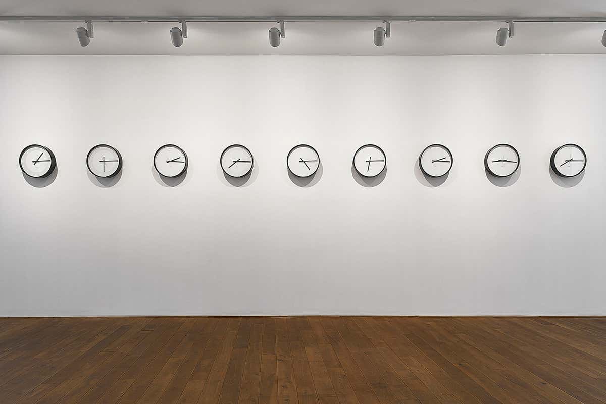 Clocks showing different times