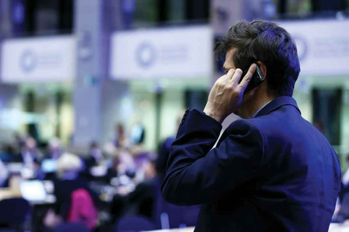 Man using a cellphone