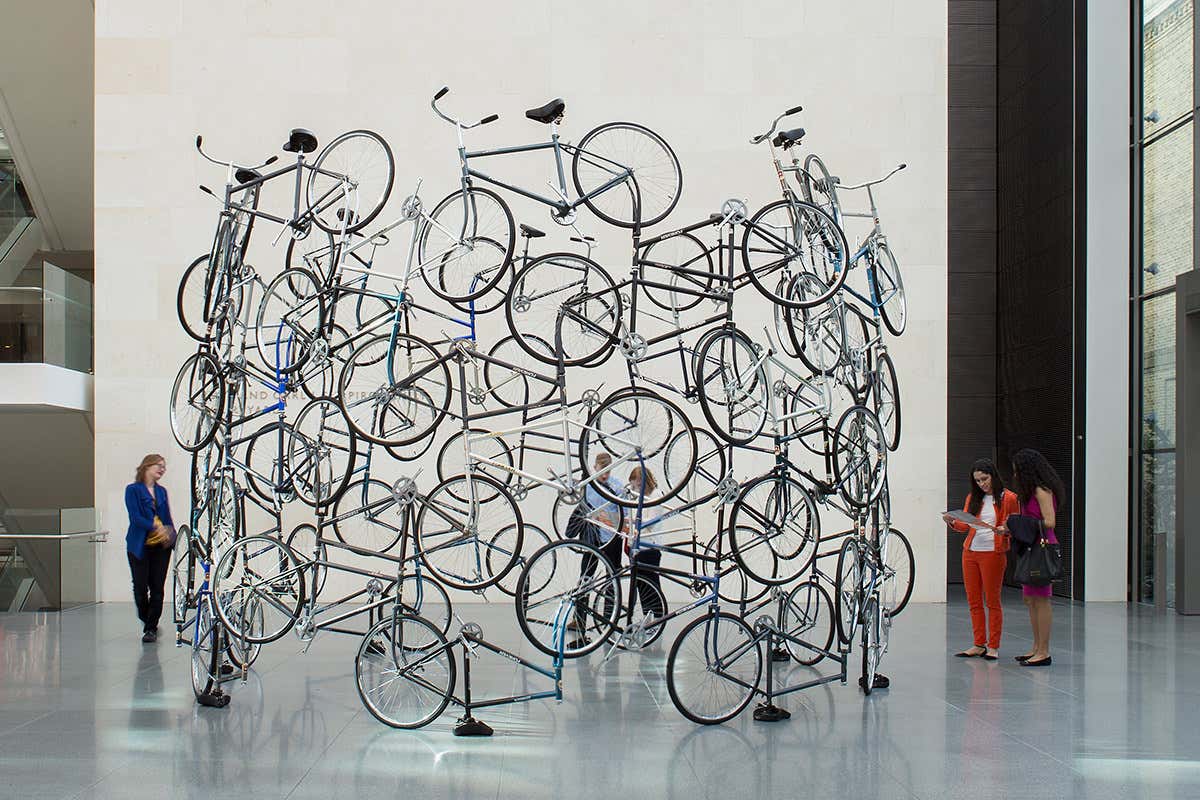 Forever, Ai Weiwei, is a sculpture made of bicycles
