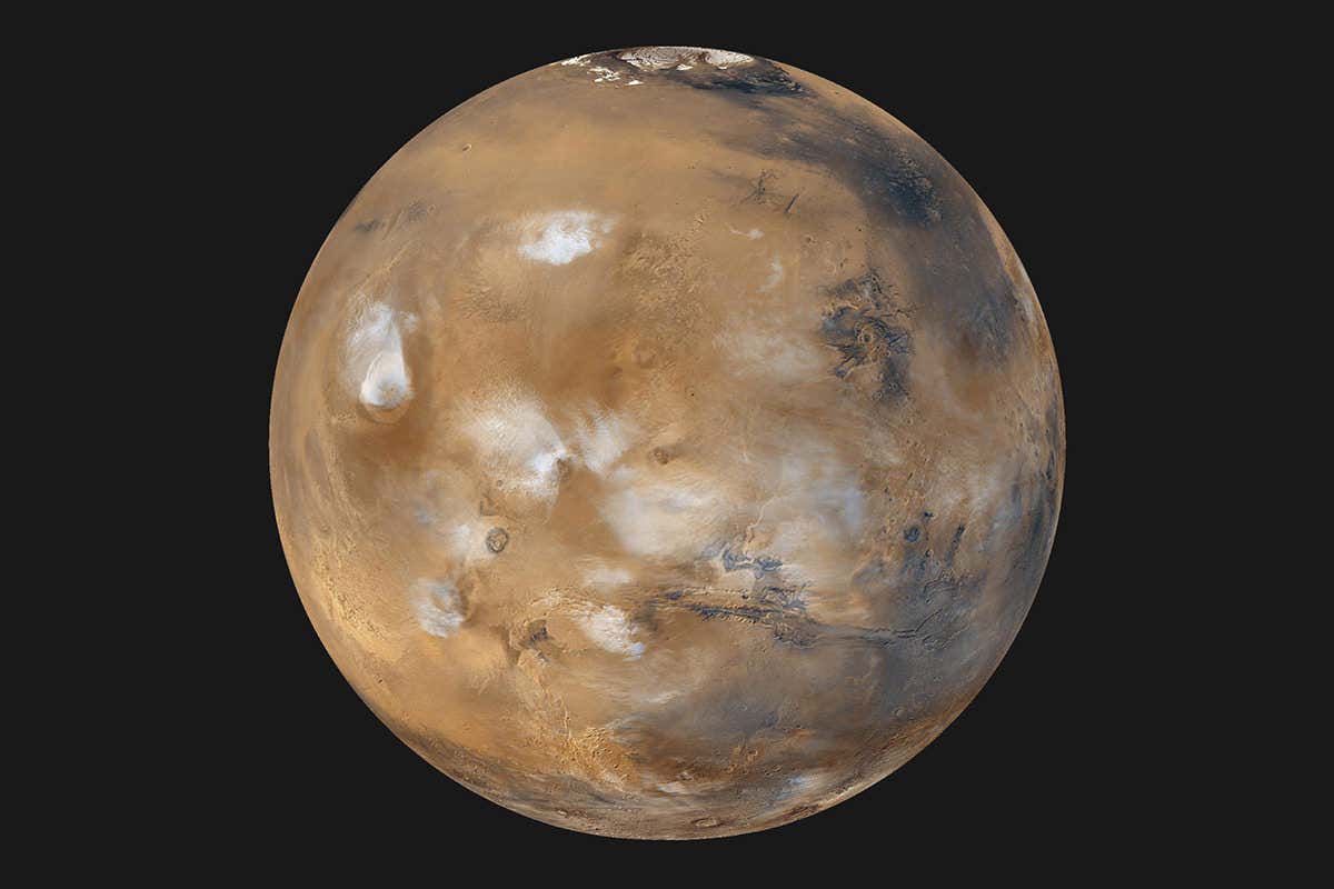 Picture of Mars with clouds