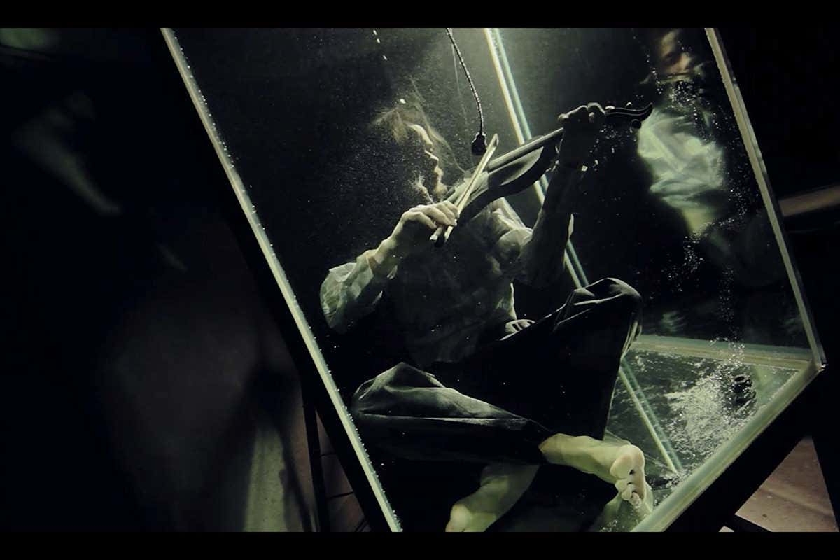 Someone underwater. I think they are