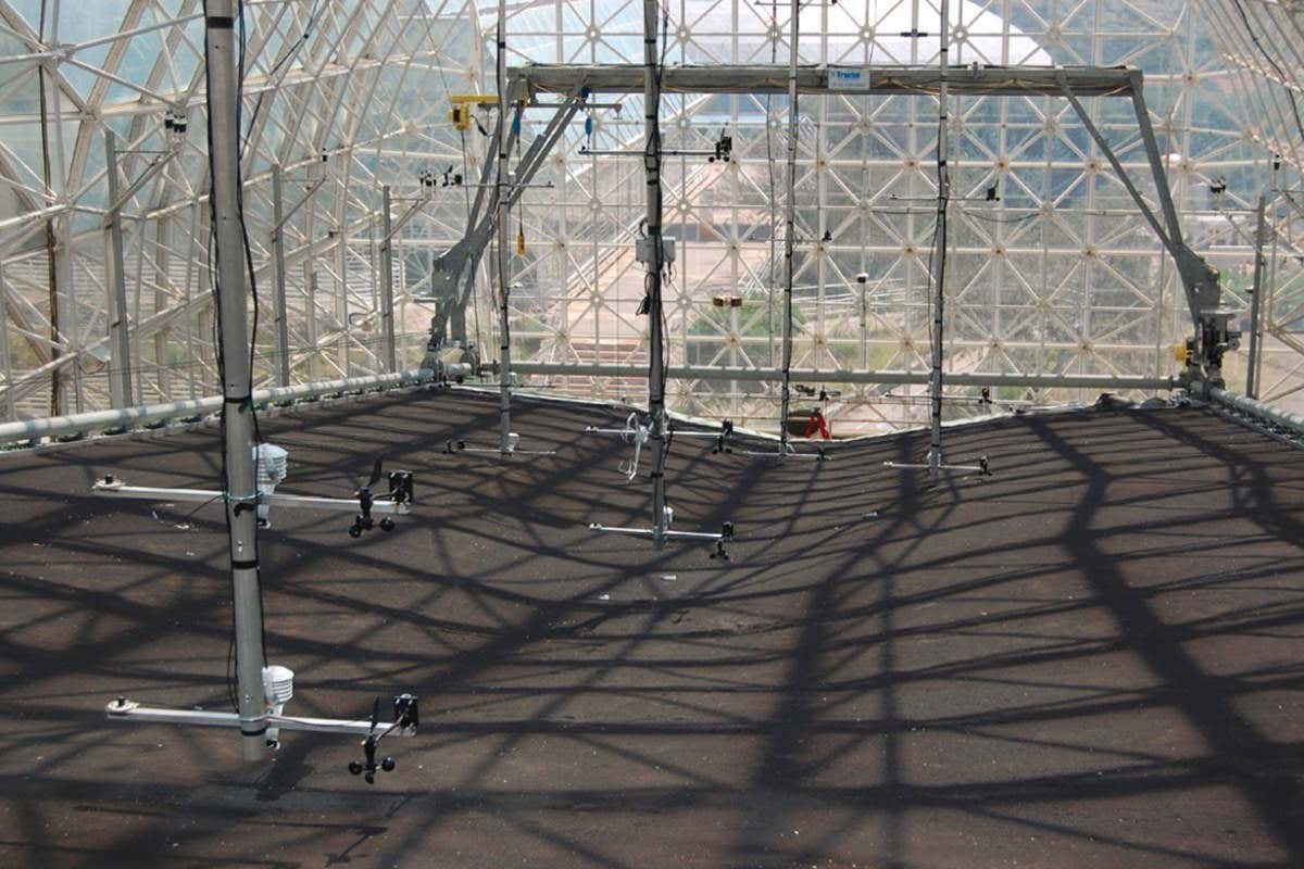 Artificial dome world set for largest indoor weather experiment