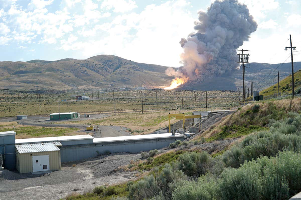 View of rocket firing for a distance