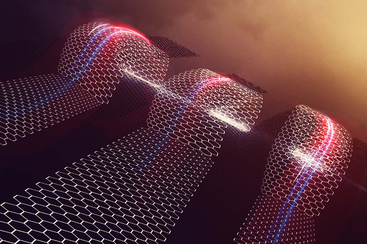 Graphene sheets open like a flower’s petals when poked