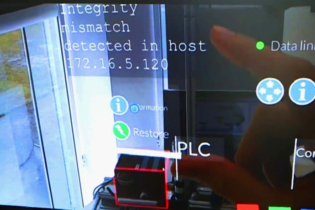 Screen with overlaid instruction on how to fix a computer problem