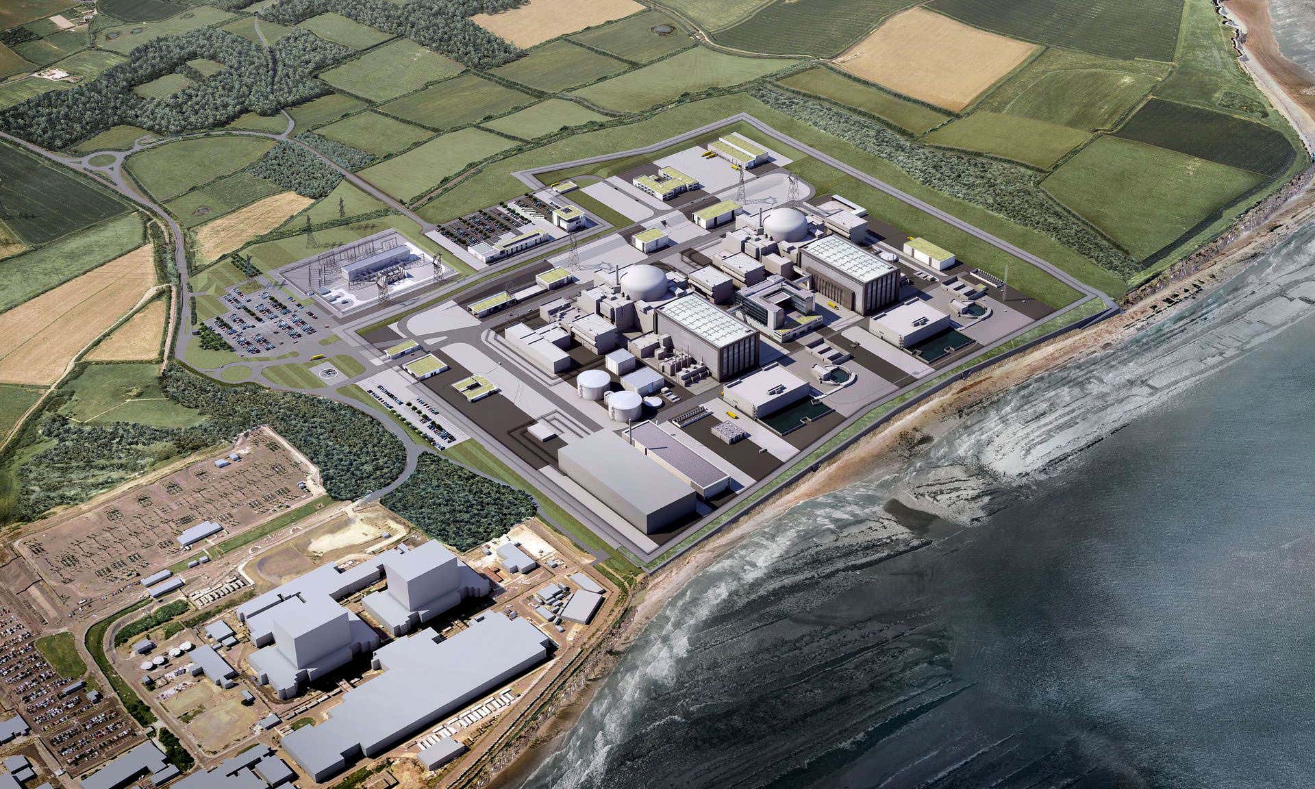 artist's impression of the future Hinkley point nuclear plant