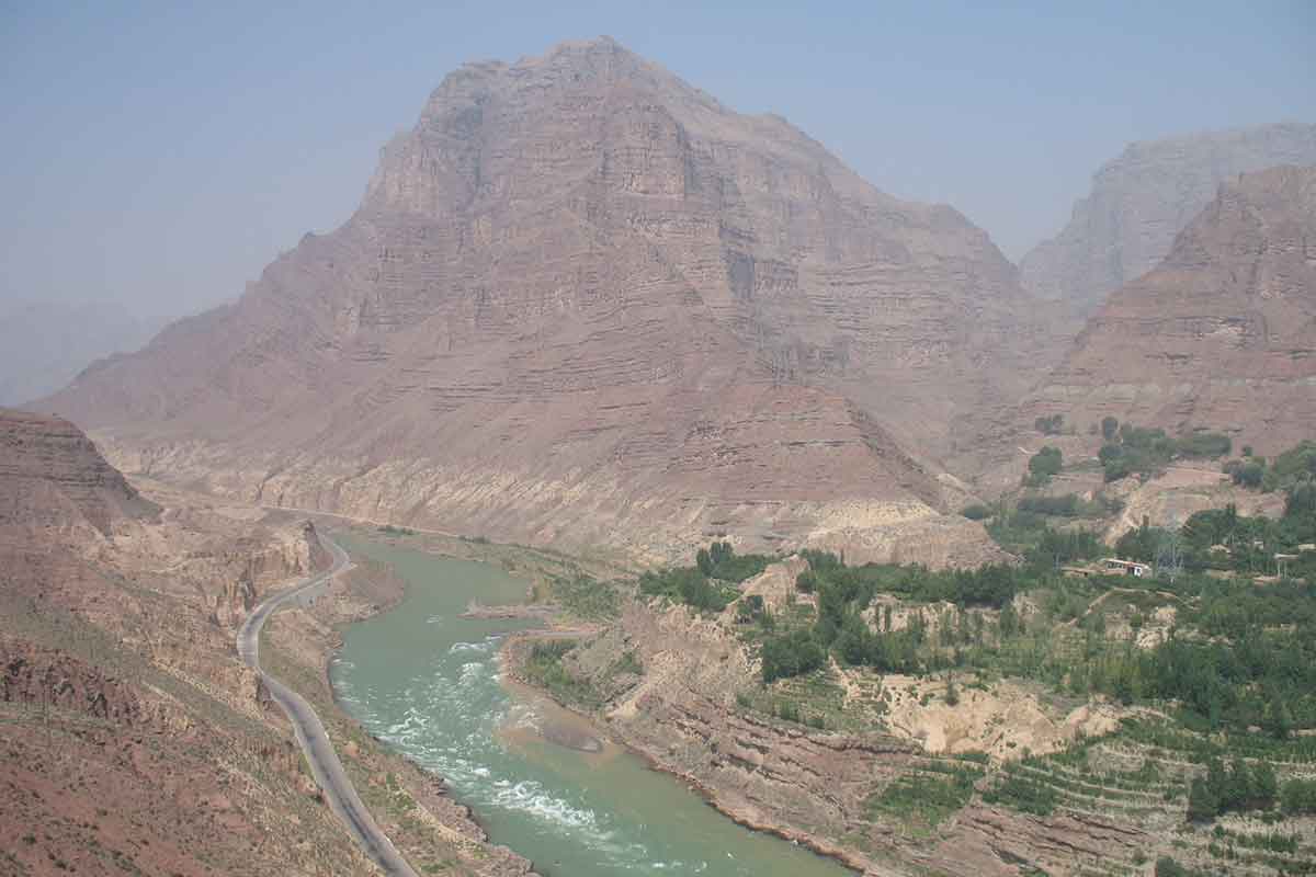 The Jishi gorge, on China's Yellow river